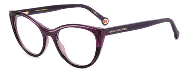 Designer Women Carolina Herrera Eyeglasses: HER 0171 - Glitter Violet- SpecSMART Eye Clinic (Diagonal View)